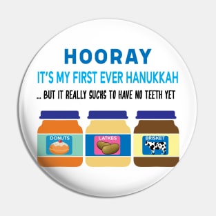 Funny Happy Baby's 1st Hanukkah Pin