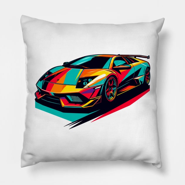 Lamborghini Murcielago Pillow by Vehicles-Art