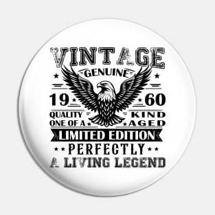 Vintage Made In 1960 Patriotic Legendary 64th Birthday Pin