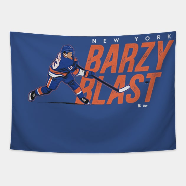 Mathew Barzal Barzy Blast Tapestry by stevenmsparks