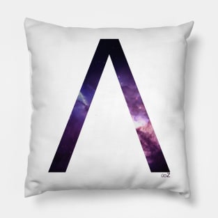 Lambda space letter concept Pillow