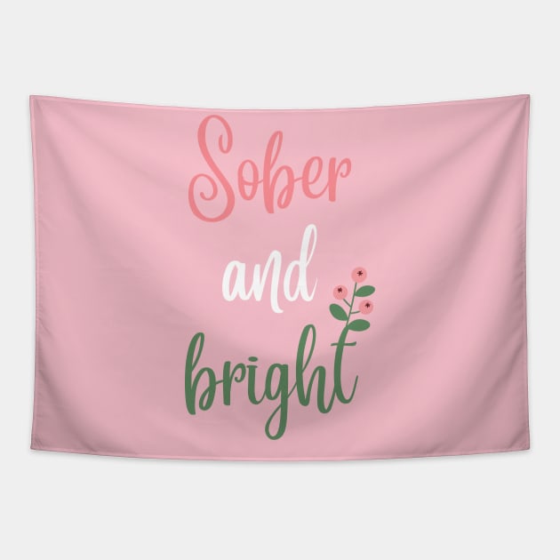Sober & Bright, Girly Merry Christmas Tapestry by SOS@ddicted