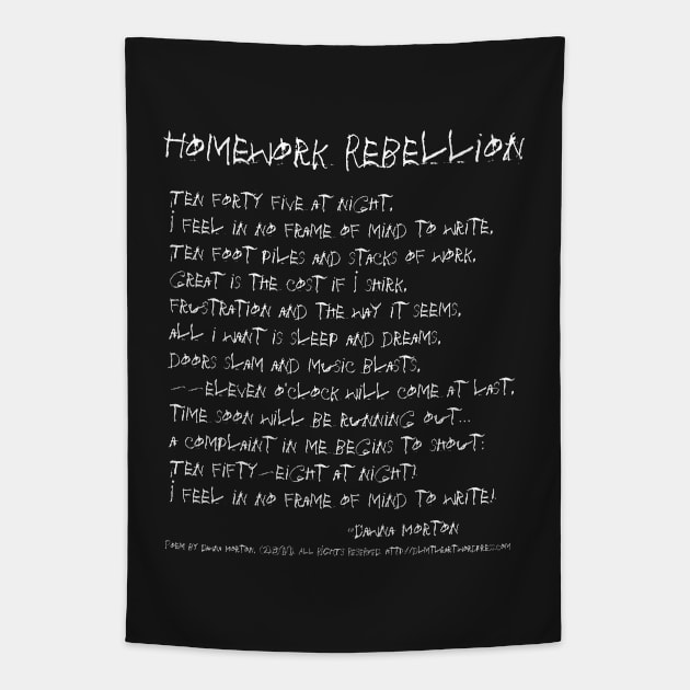 Homework Rebellion Tapestry by DlmtleArt