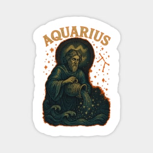 Aquarius Star Sign of the Zodiac Magnet