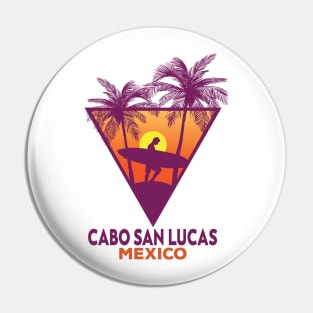 Retro Cabo San Lucas Beach Mexico Pin