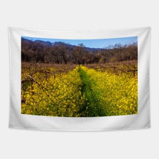 Wilde Mustard Grass In The Vineyards Tapestry