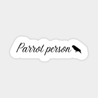 parrot person mom quote black Magnet