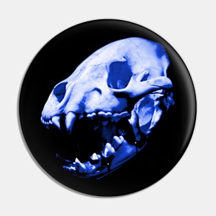 Blue Predator Skull Pin