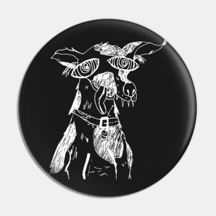 Ugly Hypnotized Dog Pin