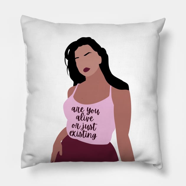 Are you alive or just existing Pillow by Feminist Vibes