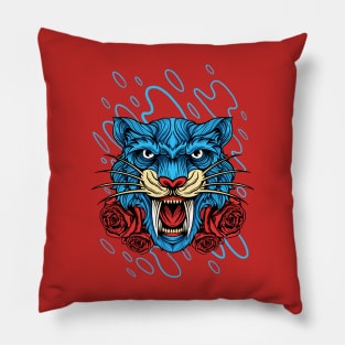 Tiger Head Illustration Pillow