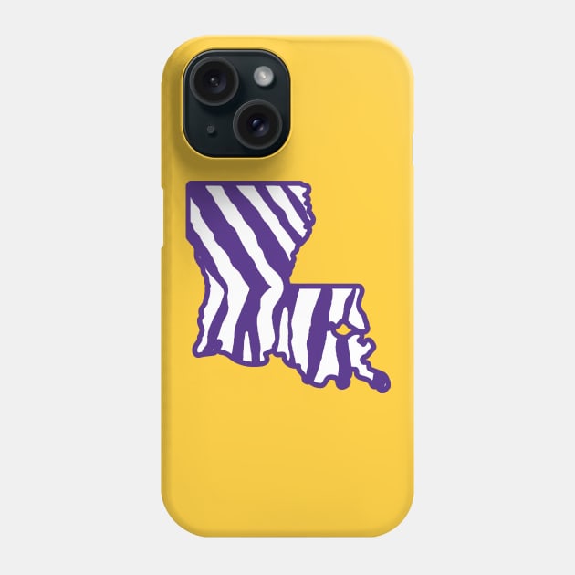 Louisiana Stripes - Gold Phone Case by KFig21