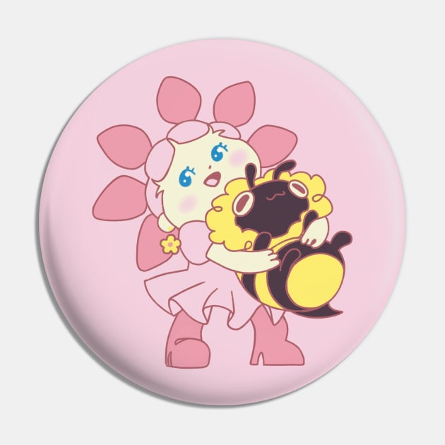 Flower Girl and Bee Dog Pin by phogar