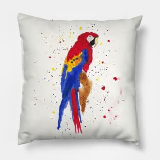 Red and Blue Macaw 1 Pillow