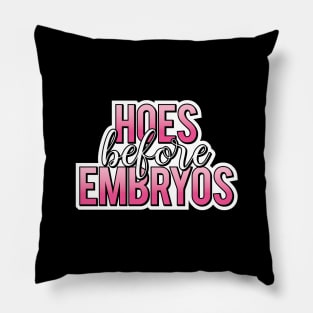 Hoes Before Embryos Pillow