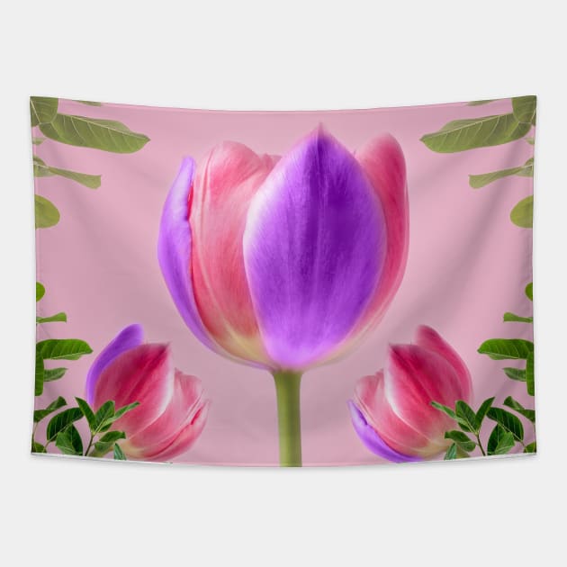 Tulip with purple color leaves Tapestry by godaon