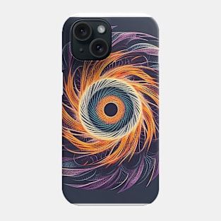 Psychedelic looking abstract illustration spirograph swirls Phone Case