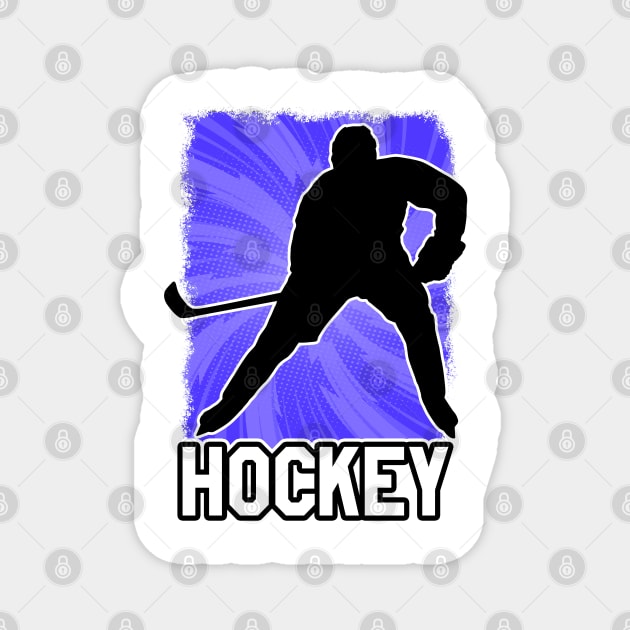 Hockey Player Magnet by STARSsoft