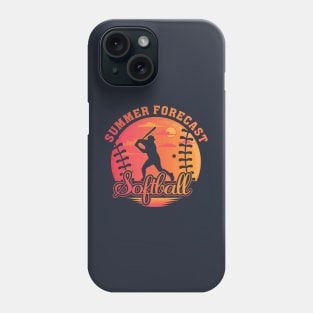 Summer Baseball Forecast Sunny Days and Double Plays Fastpitch Slowpitchc Phone Case