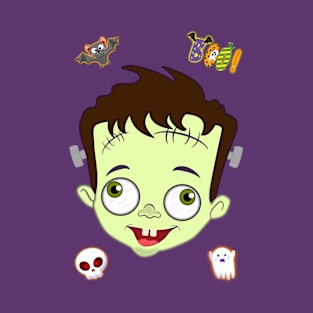 Spooky Cute Baby Frankenstein Halloween - Boo! T-Shirt