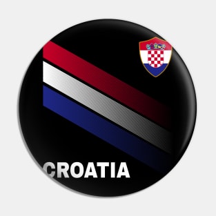 Vintage Croatia Sunflower Flag Croatia Soccer Lover Pin