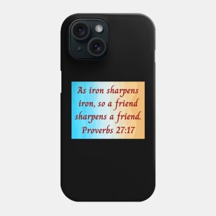 Bible Verse Proverbs 27:17 Phone Case