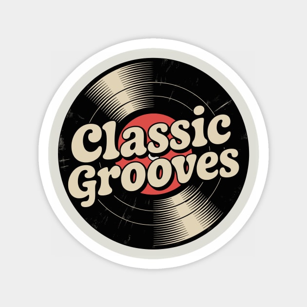 Classic Grooves Magnet by CreativeSage
