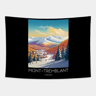 A Pop Art Travel Print of Mont Tremblant - Canada Tapestry