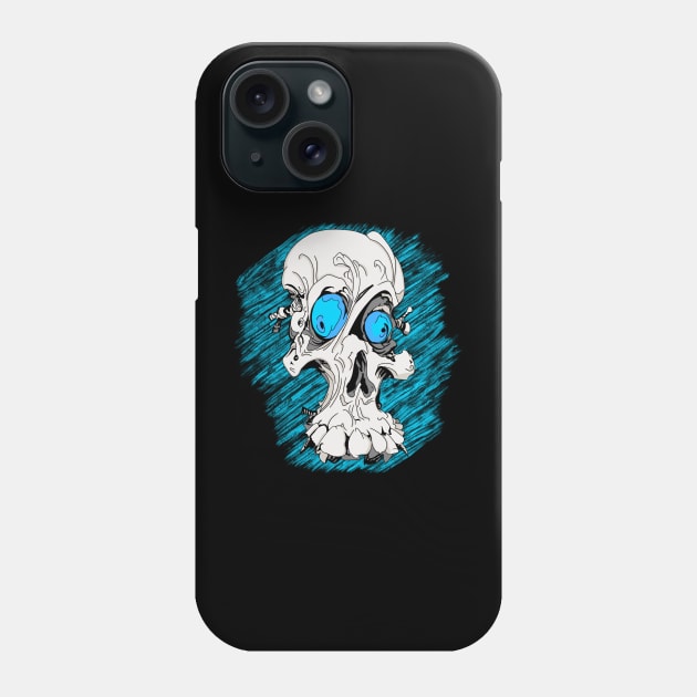 Confused Skull Phone Case by IcarusPoe