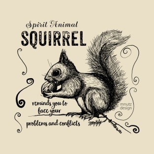 Spirit animal - squirrel black T-Shirt