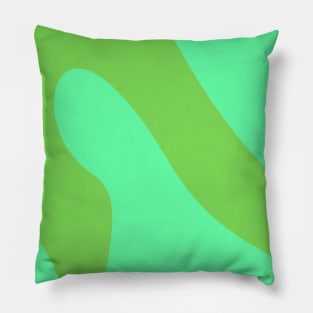 Boho blue and green pastel swirl pattern Pillow