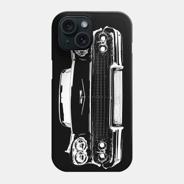 1958 Bel Air white Phone Case by GrizzlyVisionStudio