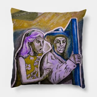 Saint-Tropez UFO Alien Invasion Pillow