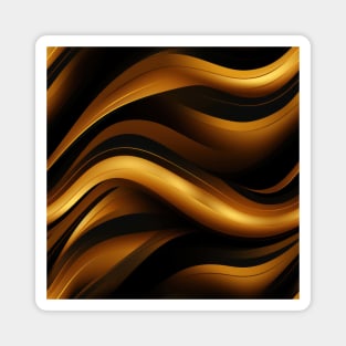 Golden Harmony: Abstract Stripes in Luxe Gold Magnet