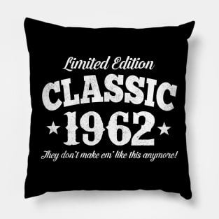 60 Years Old Vintage Classic Car 1962 60th Birthday Pillow