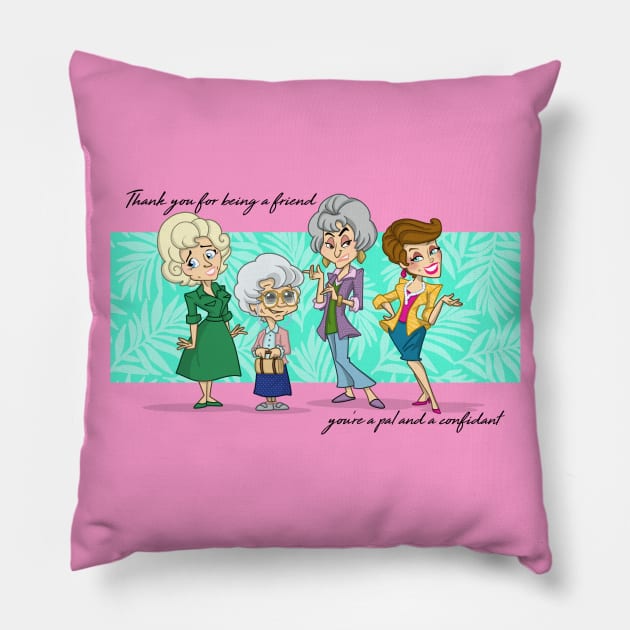 thank you for being a friend Pillow by Michael McElroy