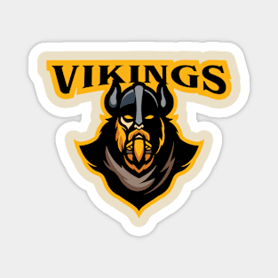 Viking Head Tribal Design Vector Magnet