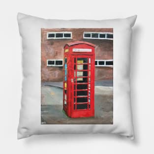 The Red Phone Box, England Pillow