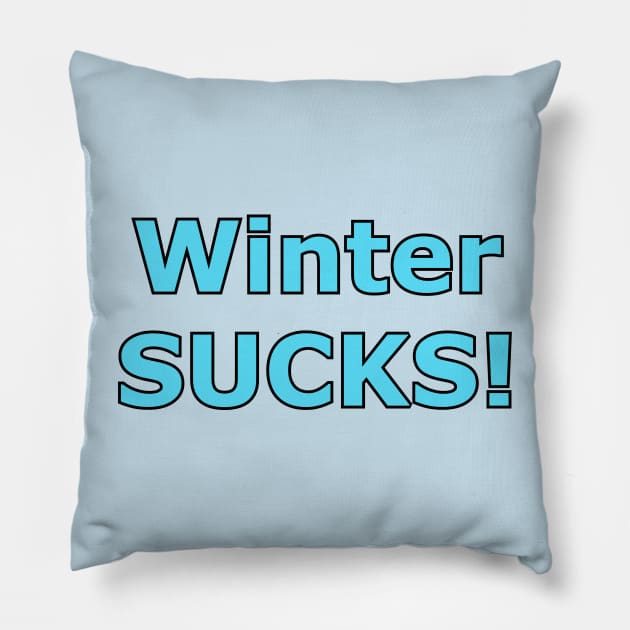 Winter Sucks Pillow by Kleiertees