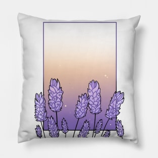 Lavenders in the Sunset Pillow