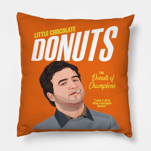 Little Chocolate Donuts - The Donut of Champions Pillow by BodinStreet