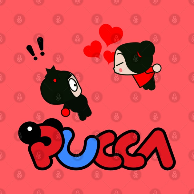 Pucca in love with Garu by Celestial Crafts