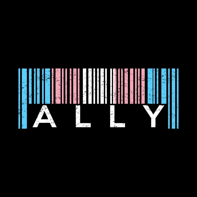 Transgender Pride Flag Barcode Ally by jpmariano