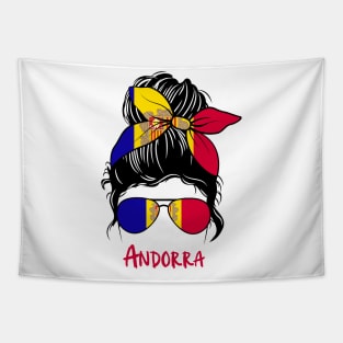 Andorra girl, Proud Flag, Andorra gift heritage, Andorran girlFriend Tapestry