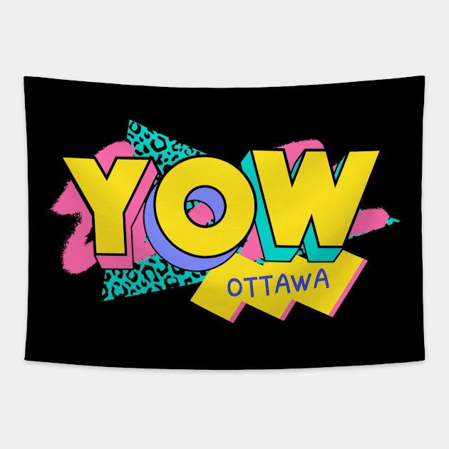 Ottawa, Canada Retro 90s Logo Tapestry by SLAG_Creative