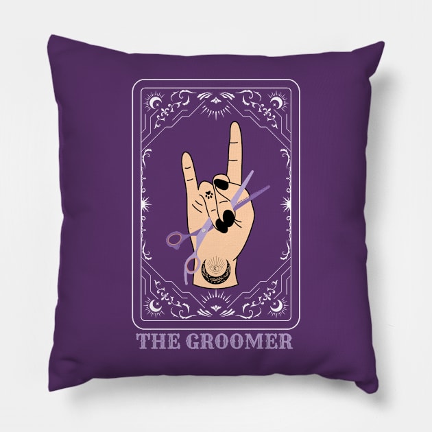 The Dog Groomer Pillow by DDT Shirts