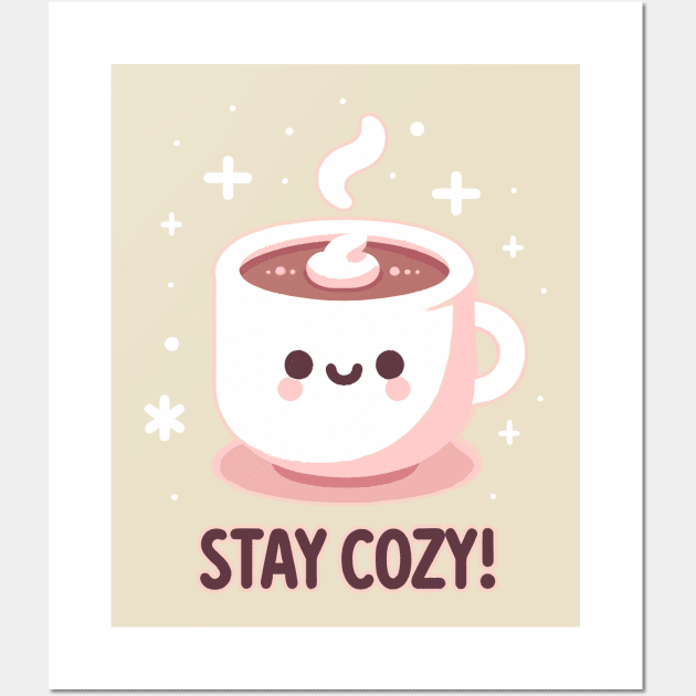 Cute Kawaii Cup of Cocoa with Marshmallow Cats Poster for Sale by  CozyKawaiiArt