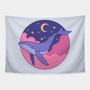 Whale in the sky Tapestry