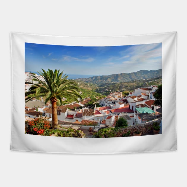 Frigiliana Andalusia Costa del Sol Spain Tapestry by AndyEvansPhotos