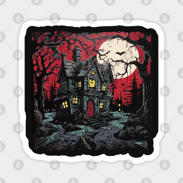 Goth Mansion Haunted House Fairytale. Haunted House Mansion Magnet by tatadonets